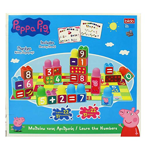 Bildo 8110 Peppa Pig Bloques con números, Multicolor