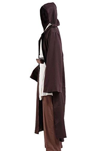 Bilicos OBI WAN Kenobi Tunic Outfit Traje de Cosplay Disfraz Hombres Caballeros XXL