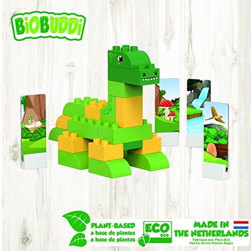 BIOBUDDI Dinosaurs-Brontosaurus Bloques de construcción, Multicolor (BB-0185)