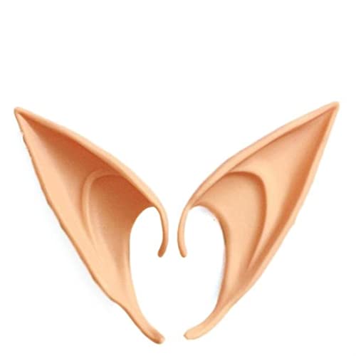 BJKKM Elfie uszy 3PAIR EARES Elf Ears HALLOWEX Látex Alto Simulación Soft inofensivo Falso Orejas Props Behy Angel Dress Up Cosplay Fiesta de Navidad Miękki i wygodny ( Color : 12CM Light )