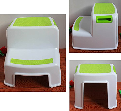 BJL Taburete Step Taburete de plástico para niños pequeños Taburetes de pie para taburetes de baño para niños pequeños Escalera de taburetes de 2 Pasos para niños para Entrenamiento con Orinal OYO