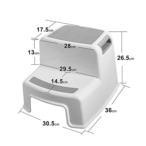 BJL Taburete Step Taburete de plástico para niños pequeños Taburetes de pie para taburetes de baño para niños pequeños Escalera de taburetes de 2 Pasos para niños para Entrenamiento con Orinal OYO