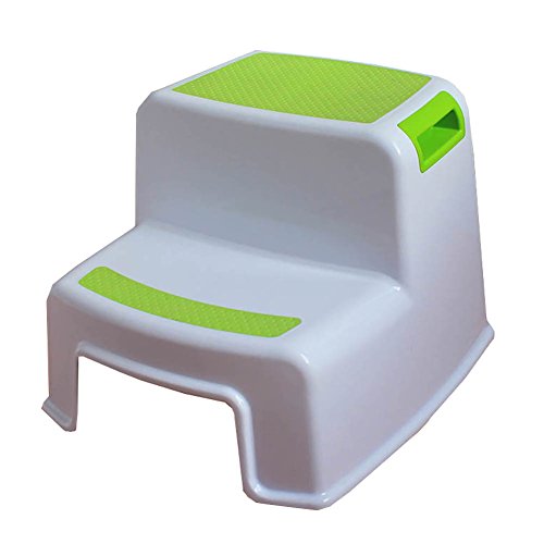 BJL Taburete Step Taburete de plástico para niños pequeños Taburetes de pie para taburetes de baño para niños pequeños Escalera de taburetes de 2 Pasos para niños para Entrenamiento con Orinal OYO