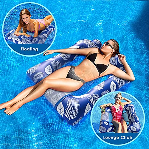 Bkpaweero Flotadores Piscina,Colchoneta Hinchable de la Piscina , Flotador de Malla Tumbona,Hinchables Juguete para Adultos Niños de Agua Fiesta Playa Lago Natación