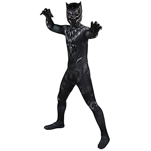 Black Panther Papel Playing Disfraz Halloween Cosplay Medias Muestre El Rendimiento De La Etapa Onesies Lycra Spandex Siamese Ropa con Casco,Bodysuit-Adult M(160~165cm)