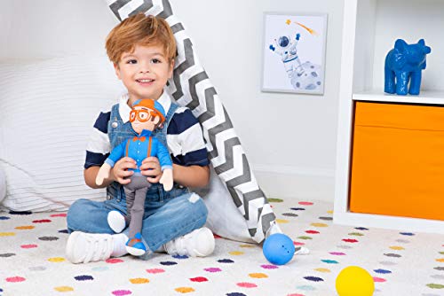 Blippi BLP0019 Muñeca de Felpa Flexible, 40,6 cm de Alto con SFX-Squeeze The Belly to Hear Clásicos Eslogan Eslogan Divertidos, Juguetes educativos para bebés, niños pequeños y niños pequeños