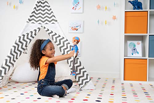 Blippi BLP0019 Muñeca de Felpa Flexible, 40,6 cm de Alto con SFX-Squeeze The Belly to Hear Clásicos Eslogan Eslogan Divertidos, Juguetes educativos para bebés, niños pequeños y niños pequeños