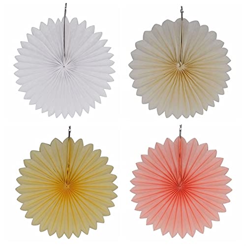 Blomma pappersfläkt Decorativo Body Party Paper Crafts 4 '' - 12 '' Fans de papel DIY Papel de tejido de bricolaje Flor para el festival de fiesta de cumpleaños de boda Alla typer av pappersfläktar oc