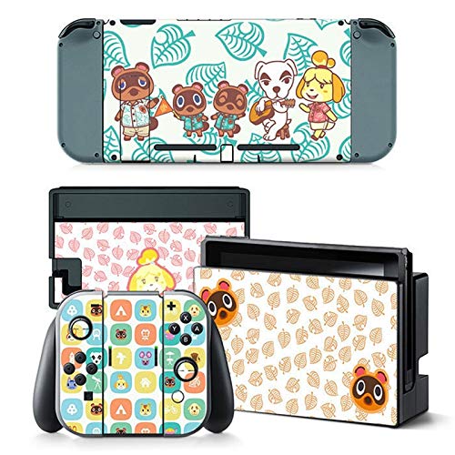 BLOUR Vinilo Adhesivo de Piel Animal Crossing para Nintendo Switch Pegatina Piel NS Consola y Controladores Joy-con Pegatinas de nuevos horizontes