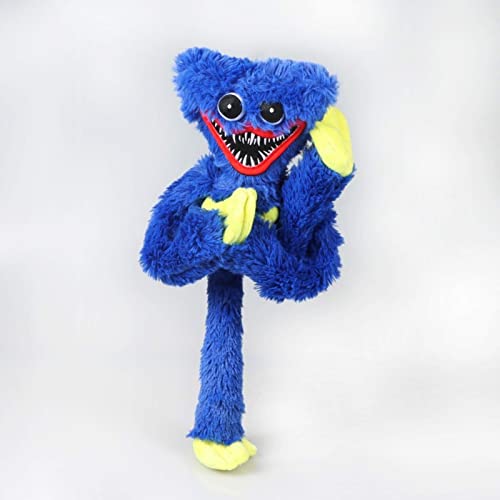 Blue Huggy Wuggy Plush, Poppy Playtime Character Plushies Toy, Soft Stuffed Horror Game Surrounding Doll, Lindos y divertidos muñecos de peluche de Navidad, para niños y fanáticos Juguetes de regalo