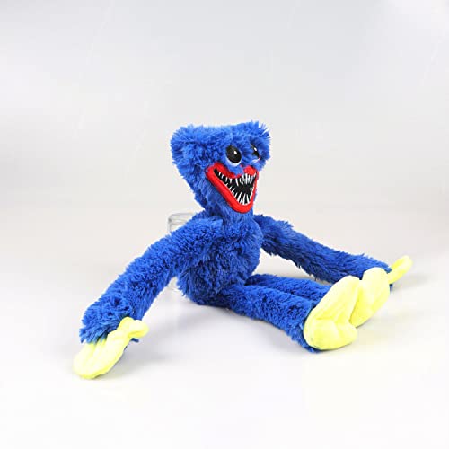 Blue Huggy Wuggy Plush, Poppy Playtime Character Plushies Toy, Soft Stuffed Horror Game Surrounding Doll, Lindos y divertidos muñecos de peluche de Navidad, para niños y fanáticos Juguetes de regalo