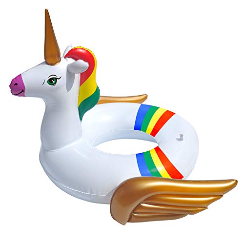 Blue Sky Blanco Blue – Flotador de Unicornio Hinchable y apilable 069332 – 50 cm x 60 cm – Juego de Aire Libre a Partir de 3 años