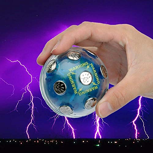 Bola de choque azul, bola de choque de patata caliente, bola brillante, juego eléctrico impactante para la fiesta de Navidad, divertido regalo de broma para el juguete de entretenimiento de fiesta