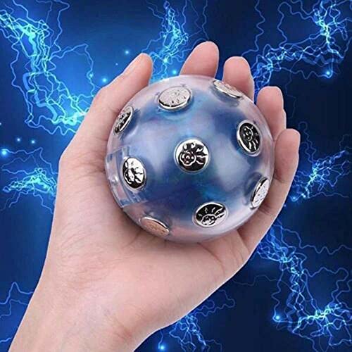 Bola de choque azul, bola de choque de patata caliente, bola brillante, juego eléctrico impactante para la fiesta de Navidad, divertido regalo de broma para el juguete de entretenimiento de fiesta