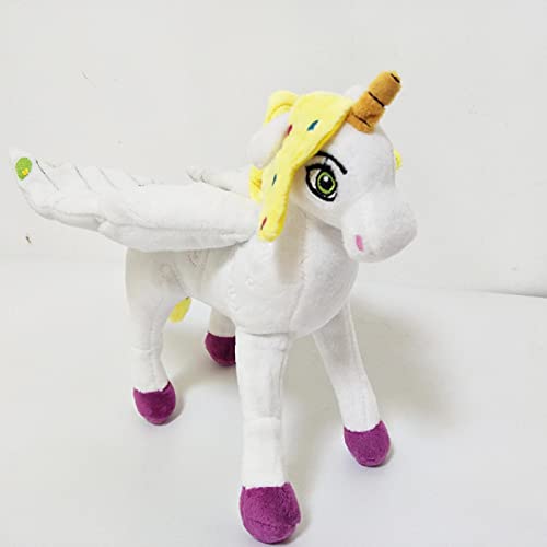 BOLAFYNIA Juguete de Peluche para niños MIA y yo Unicornio Caballo Doblar Amable muñeca bebé niños Juguete de Peluche para Regalo de cumpleaños de Navidad 25 cm Postura de pie