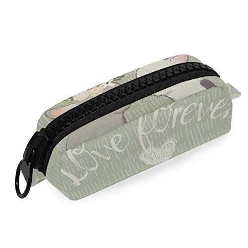 Bolsa Bolso Pen Lover Forever Bulldogs School Big Zipper Estuche para lápices Green Office