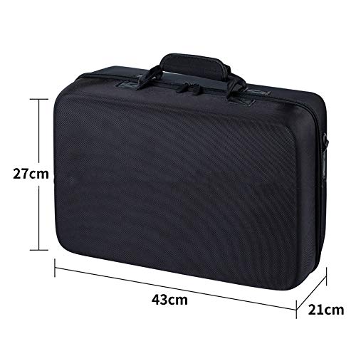 Bolsa de almacenamiento portátil rígida para la consola PS5, caja de transporte de viajes de gran capacidad impermeable para el controlador Monitor auricular juego de juegos y accesorios,Negro