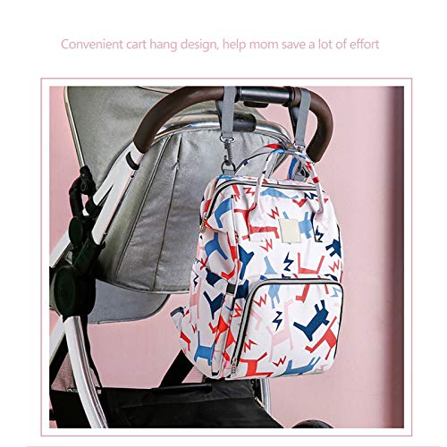 Bolsa de pañales Mochila, Bolsa de pañales Mochila Bolsa de pañales Bolsas de bebé para mamá Bolsa de pañales de maternidad Puerto Correas para cochecito Bolsillos térmicos Resistente al agua(Mochila)