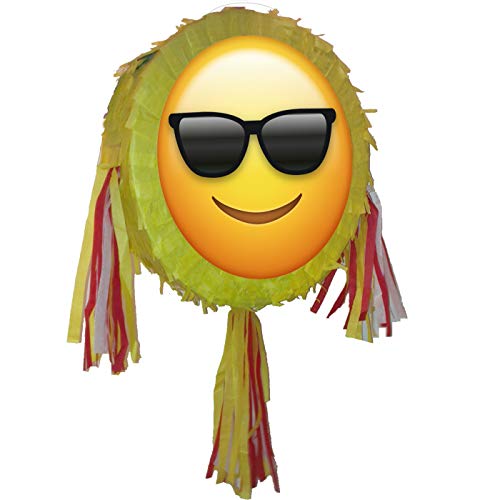 Boogie Woogie Pinatas Emoji Piñata corazón ojos con palo y venda