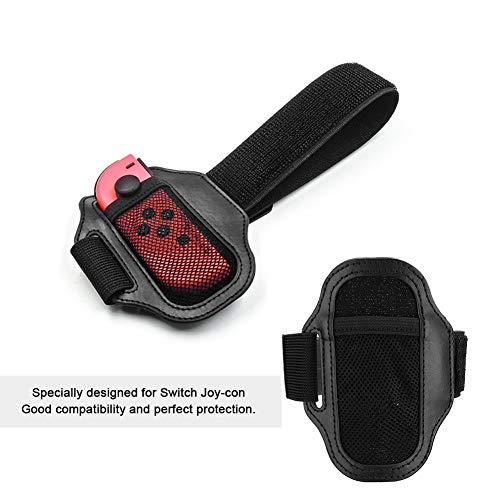 BOTEGRA Correa Deportiva, Correas para piernas de Danza Deportiva, diseño Exclusivo elástico Ajustable, 2 Piezas para Anillo de Interruptor de Nintendo, Apto para el Controlador de Interruptor de