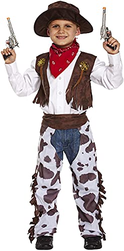 Boys Toys - Disfraz de cowboy para niño, talla 7-9 años (U36 018)