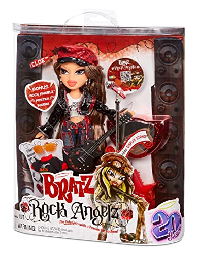 Bratz Rock Angelz Muñeca de Moda de edición Especial 20 Cloe-Incluye Guitarra, Ropa, Accesorios, póster y más-Reedición Favorita de los Fans-Coleccionable-Edad: 7+ años, Color (577782)