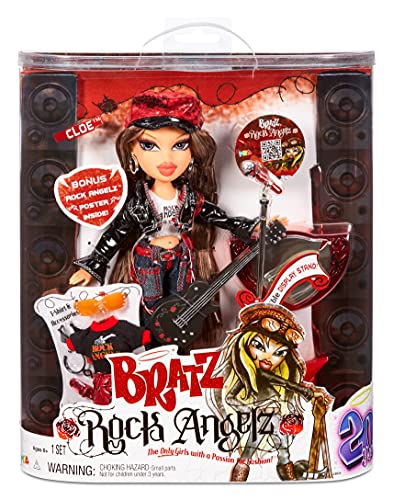 Bratz Rock Angelz Muñeca de Moda de edición Especial 20 Cloe-Incluye Guitarra, Ropa, Accesorios, póster y más-Reedición Favorita de los Fans-Coleccionable-Edad: 7+ años, Color (577782)