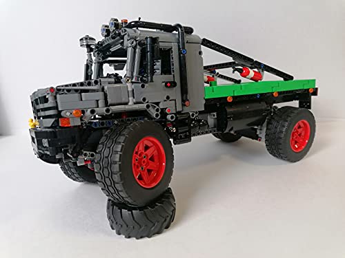 BRICKCOMPLETE 42129 4x4 Mercedes-Benz Zetros Offroad camión con juego de neumáticos y llantas alternativos.