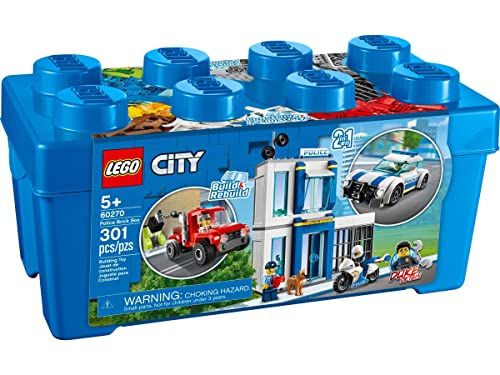 BRICKCOMPLETE Lego City 60270 60250 - Juego de 3 piezas de policía (caja de piedra, avión y cargador frontal 60219)