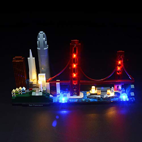 BRIKSMAX Kit de Iluminación Led para Architecture San Francisco-Compatible con Ladrillos de Construcción Lego Modelo 21043, Juego de Legos no Incluido