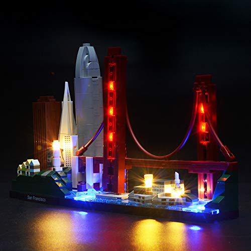 BRIKSMAX Kit de Iluminación Led para Architecture San Francisco-Compatible con Ladrillos de Construcción Lego Modelo 21043, Juego de Legos no Incluido