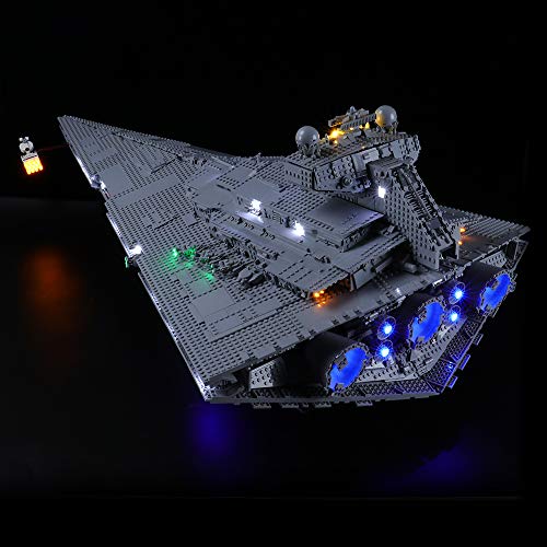 BRIKSMAX Kit de Iluminación Led para Imperial Star Destroyer,Compatible con Ladrillos de Construcción Lego Modelo 75252, Juego de Legos no Incluido (Versión de Control Remoto)