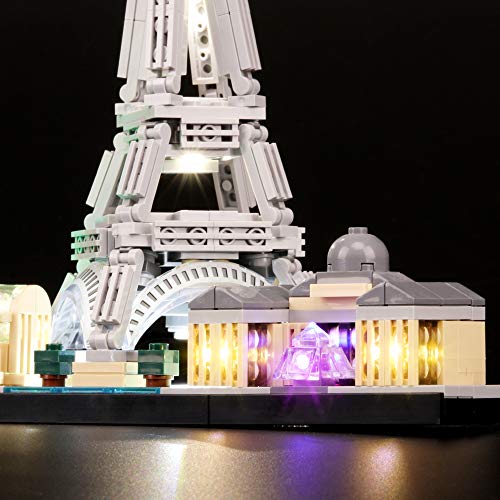 BRIKSMAX Kit de Iluminación Led para Lego Architecture París, Compatible con Ladrillos de Construcción Lego Modelo 21044, Juego de Legos no Incluido