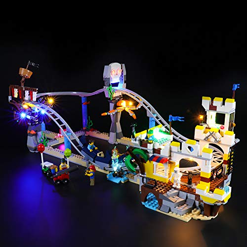 BRIKSMAX Kit de Iluminación Led para Lego Creator Montaña Rusa Pirata,Compatible con Ladrillos de Construcción Lego Modelo 31084, Juego de Legos no Incluido