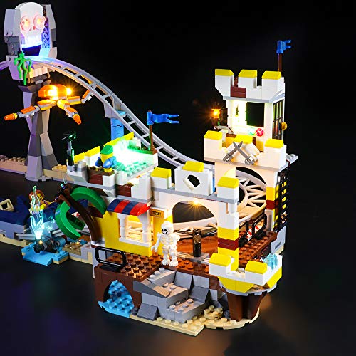 BRIKSMAX Kit de Iluminación Led para Lego Creator Montaña Rusa Pirata,Compatible con Ladrillos de Construcción Lego Modelo 31084, Juego de Legos no Incluido