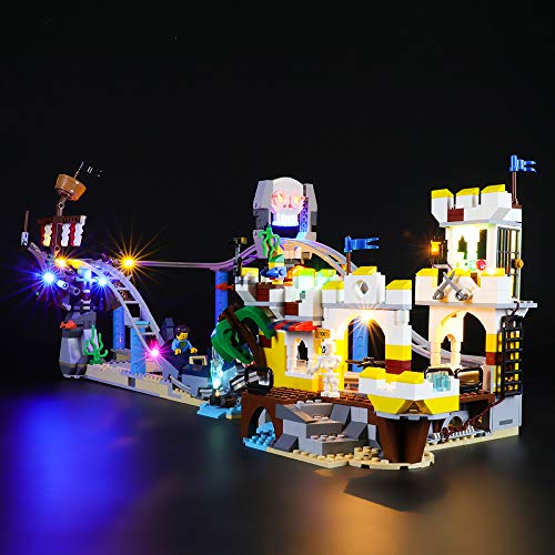 BRIKSMAX Kit de Iluminación Led para Lego Creator Montaña Rusa Pirata,Compatible con Ladrillos de Construcción Lego Modelo 31084, Juego de Legos no Incluido