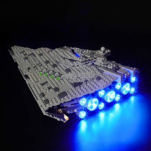 BRIKSMAX Kit de Iluminación Led para Lego Star Wars First Order Star Destroyer,Compatible con Ladrillos de Construcción Lego Modelo 75190, Juego de Legos no Incluido