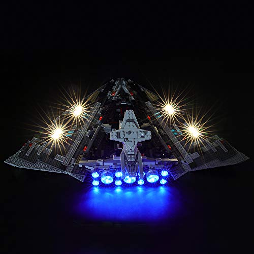 BRIKSMAX Kit de Iluminación Led para Lego Star Wars First Order Star Destroyer,Compatible con Ladrillos de Construcción Lego Modelo 75190, Juego de Legos no Incluido