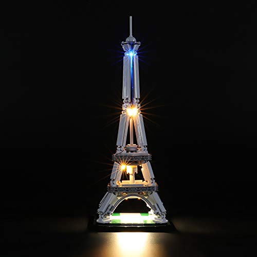 BRIKSMAX Kit de Iluminación Led para Torre Eiffel,Compatible con Ladrillos de Construcción Lego Modelo 21019, Juego de Legos no Incluido