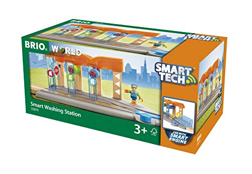 BRIO-33874 BRIO 33874-Smart Tech Túnel de Lavado para Locomotora Inteligente, Multicolor (33874) , color/modelo surtido