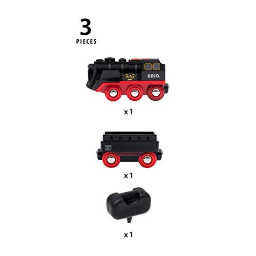 BRIO- Dampflok mit Wassertank-33884 Trenes, construcción, Multicolor (33884)