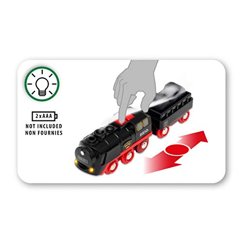 BRIO- Dampflok mit Wassertank-33884 Trenes, construcción, Multicolor (33884)