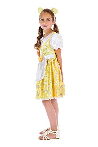 Bristol Novelty- Goldilocks Ricitos de Oro (L), Color amarillo, blanco, 8-10 años (CF168)