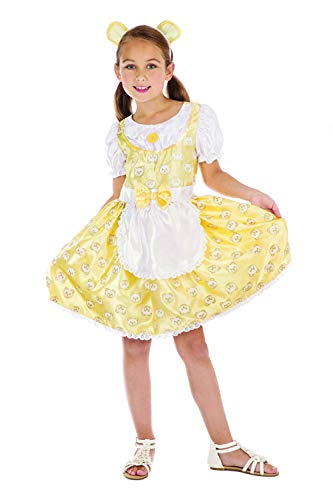 Bristol Novelty- Goldilocks Ricitos de Oro (L), Color amarillo, blanco, 8-10 años (CF168)