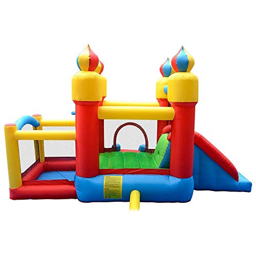 BSJZ Castillo Hinchable Inflable para niños, trampolín, Castillo Inflable, Cama de Aire, Parque, Juguete, Castillo Travieso, trampolín para el hogar, tobogán para in