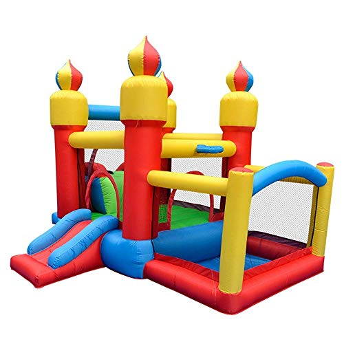 BSJZ Castillo Hinchable Inflable para niños, trampolín, Castillo Inflable, Cama de Aire, Parque, Juguete, Castillo Travieso, trampolín para el hogar, tobogán para in