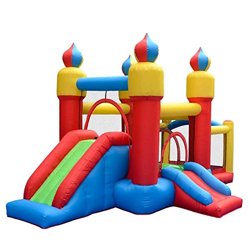 BSJZ Castillo Hinchable Inflable para niños, trampolín, Castillo Inflable, Cama de Aire, Parque, Juguete, Castillo Travieso, trampolín para el hogar, tobogán para in