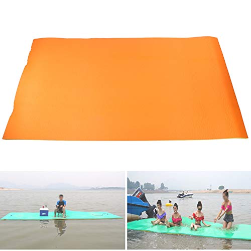 BTER Almohadilla de Agua Flotante, Espuma de algodón XPE Excelente flotabilidad Alfombra Flotante de Lago Oasis con Correa Atada, Isla Flotante, Almohadilla de Lirio Gigante para Lagos, Piscinas, mar