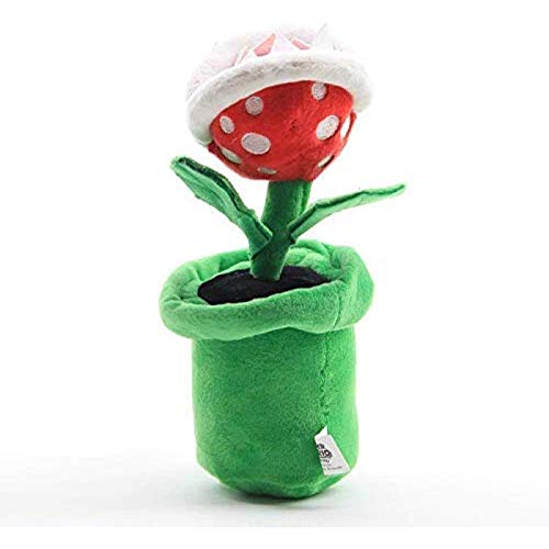 Btttqd Peluche de Super Mario Bros.Piraña Planta de Peluche de Juguete muñeca de Flores de Peluche de Juguete de 26 cm de Regalo