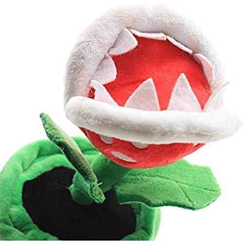 Btttqd Peluche de Super Mario Bros.Piraña Planta de Peluche de Juguete muñeca de Flores de Peluche de Juguete de 26 cm de Regalo